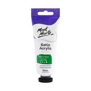 Mont Marte Premium Satin Acrylic Paint - Medium Green