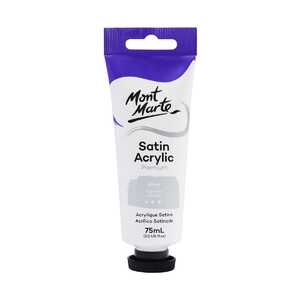 Mont Marte Premium Satin Acrylic Paint - Silver