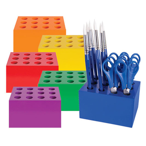ColourSorts Classroom Organisers by Zart: Scissor & Brush Storage Blocks