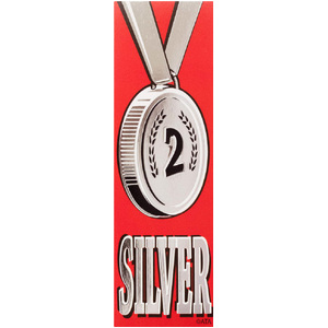 ATA Self-Adhesive Vinyl Medal Ribbons - Silver 2