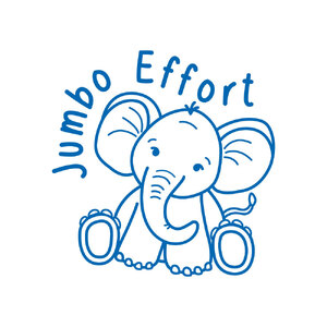Australian Teaching Aids Merit Stamp - Jumbo Effort Elephant