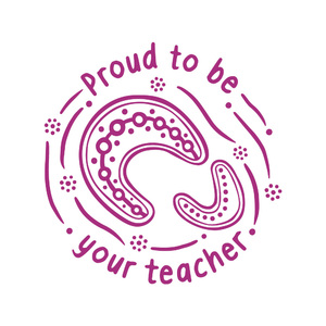 Australian Teaching Aids Rainbow Dreaming - Proud To Be Your Teacher Teacher's Stamp