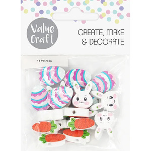 Value Craft Wooden Beads - Easter