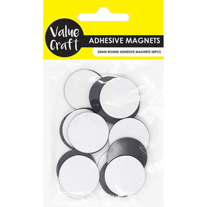 Value Craft Adhesive Magnets Round 