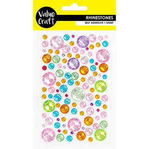 Value Craft Rhinestones Bubbles - Multi Coloured
