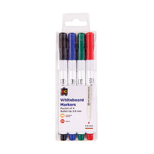 EC Whiteboard Markers Coloured - Fine Point