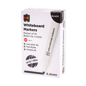 EC Whiteboard Markers Black - Thick Point