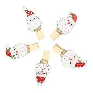 Value Craft Mini Wooden Xmas Pegs Santa's