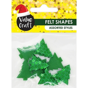 Value Craft Xmas Felt Shapes Mini Sequin Trees