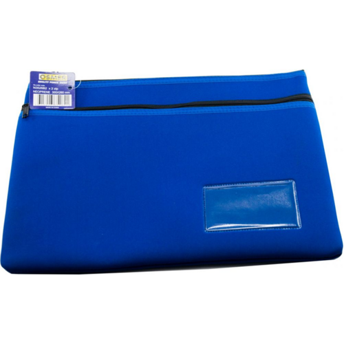 Neoprene Pencil Case Large 35.5x26cm - Blue