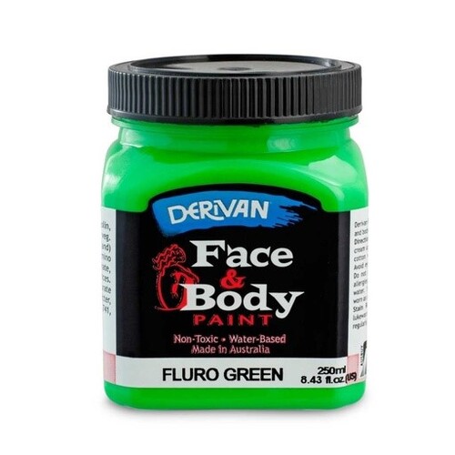 Derivan Face & Body Paint Fluoro Green