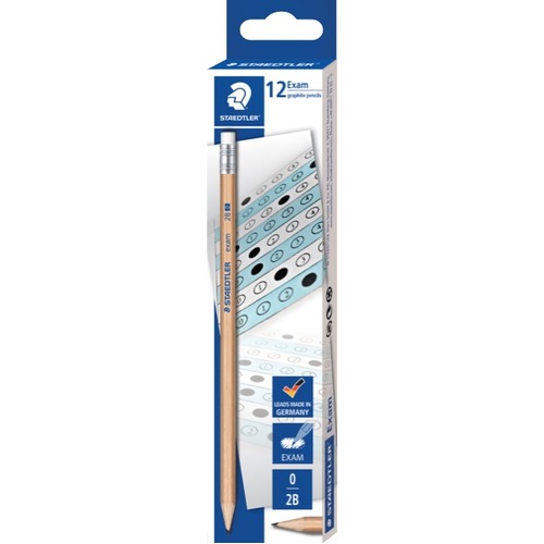 Staedtler® Natural Exam Pencil 2B with Eraser Tip - 12's