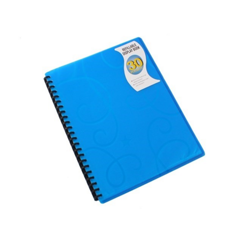 Jewel A4 Refillable Display Book - Blue
