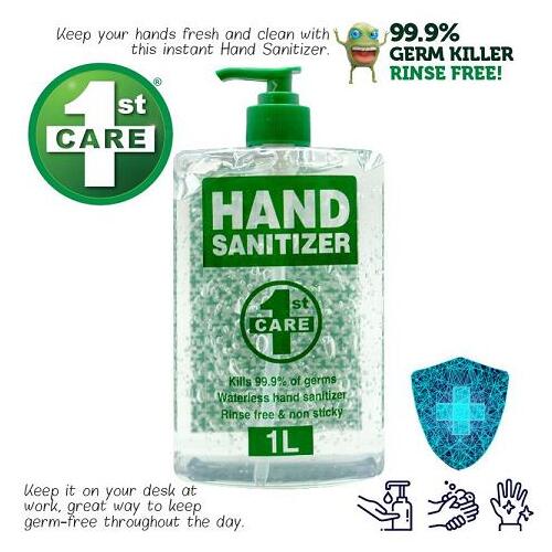 1st Care Hand Sanitizer Pump Action 1 Litre
