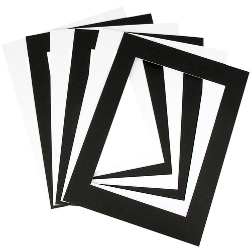 Zart Pre-cut Mounts Black/White A3
