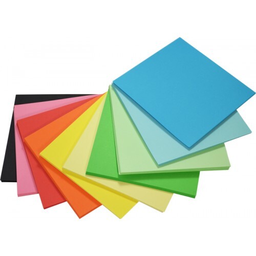 Rainbow Matt Paper Squares 127 x 127mm 