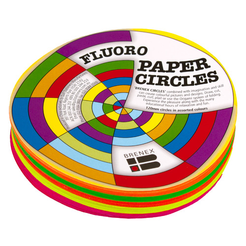 Bantex Paper Circles Fluoro, single sided 120