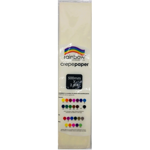 Rainbow Crepe Paper Cream
