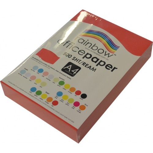 Rainbow Office Paper 80gsm Bright Red