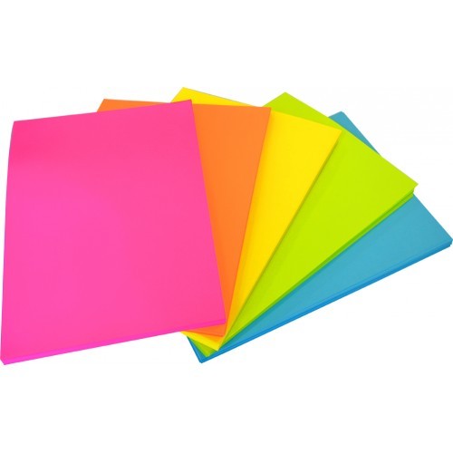 Rainbow Office Paper Fluoro Assorted 80gsm 