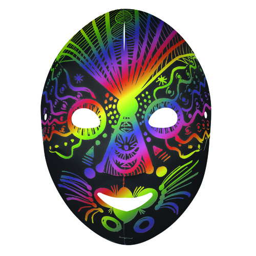 Zart Scratch Full Face Mask - Rainbow