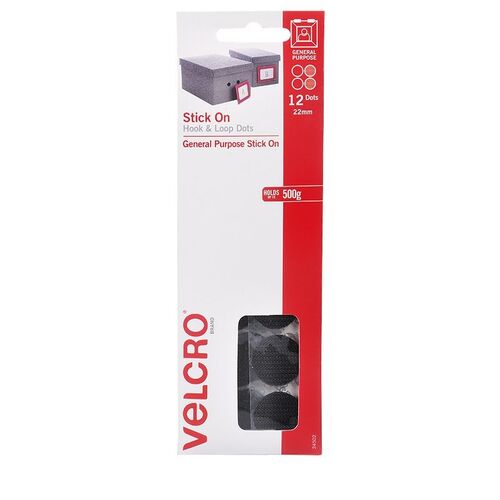Velcro® Black Hook & Loop Dots