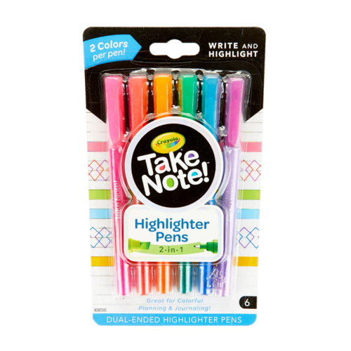 Crayola® Take Note! Dual-Ended Highlighter Pens