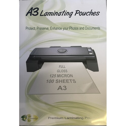 Gold Sovereign Laminating Pouches 125mic - A3
