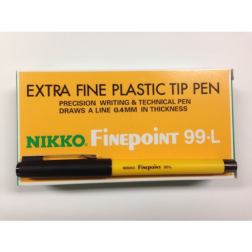 Nikko 99-L Finepoint Pens Box of 12 -  Black 
