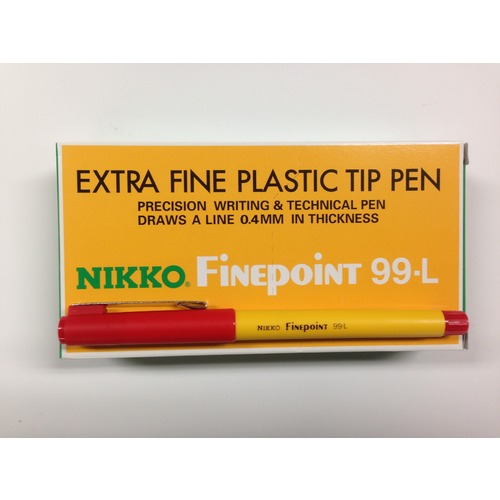Nikko 99-L Finepoint Pens Red Box of 12