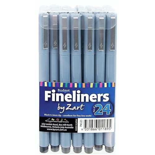 Zart Fineliners (Pens) Pack of 24