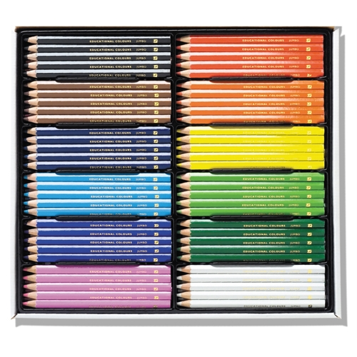 EC Jumbo Triangular Washable Colouring Pencils - Classpack
