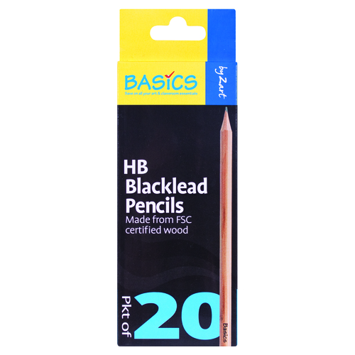 Zart Basics HB Pencils Pack of 20