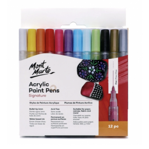 Mont Marte Signature Acrylic Paint Pens - Fine Tip