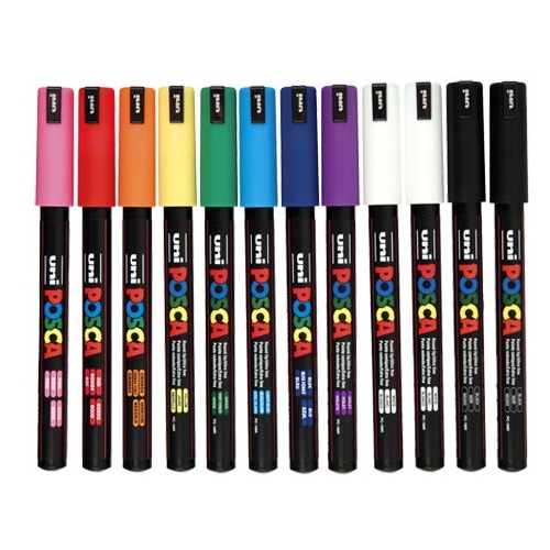 uni Posca Poster Paint Markers PC-1MR - Extra Fine Point 
