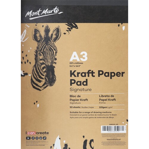 Mont Marte Signature Kraft Paper Pad A3
