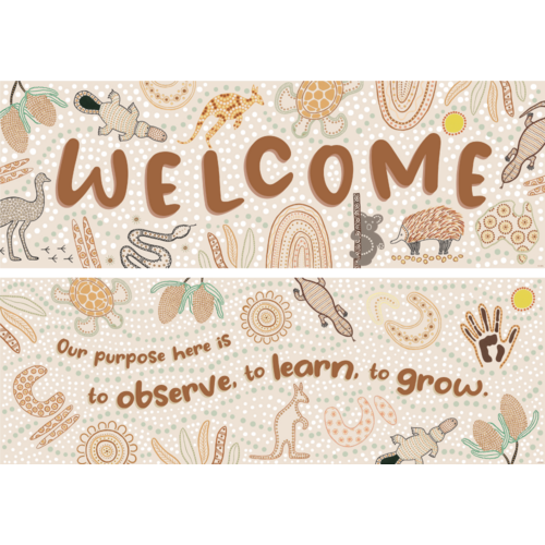 Australian Teaching Aids Country Connections - Large Welcome Banner Set
