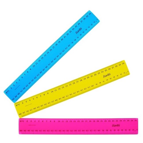 Bantex Plastic Rulers Fluoro 