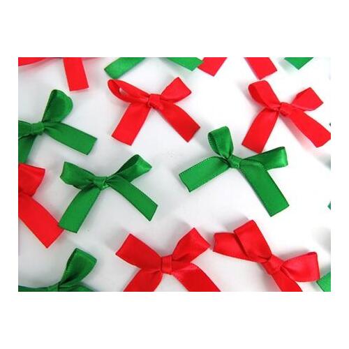 Adhesive Satin Ribbon Bows - Xmas