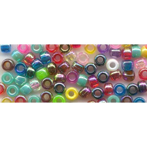 Arbee Plastic Pony Beads Shimmer - 500 beads