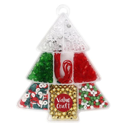 Value Craft Xmas Plastic Bead Pack Tree