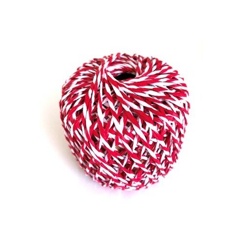 Shamrock Paper Rope Ball Red/White