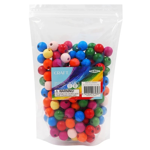 Arbee Wooden Beads Coloured