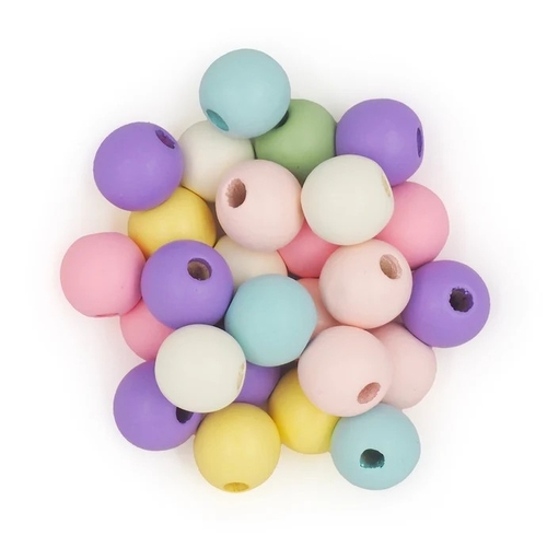 Arbee Wooden Beads - Pastels