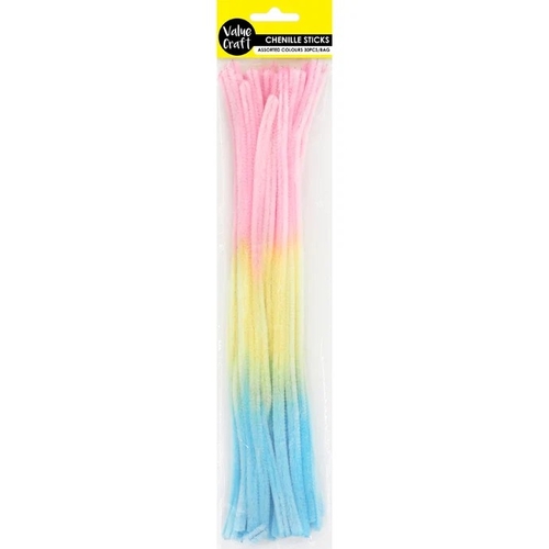 Value Craft Chenille Stems / Pipe Cleaners - Ombre