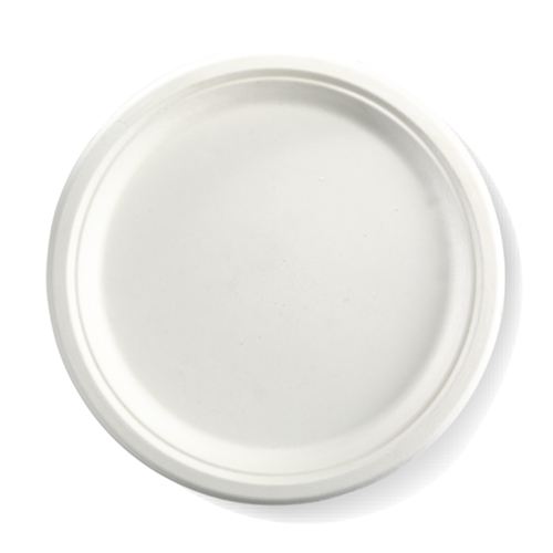 Eco-Friendly Bio-Cane Paper Plates - Uncoated 180mm (7inch)