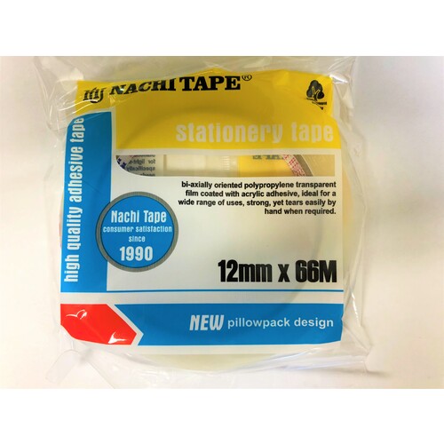 Nachi Clear Sticky Tape 12mm x 66m x large spool