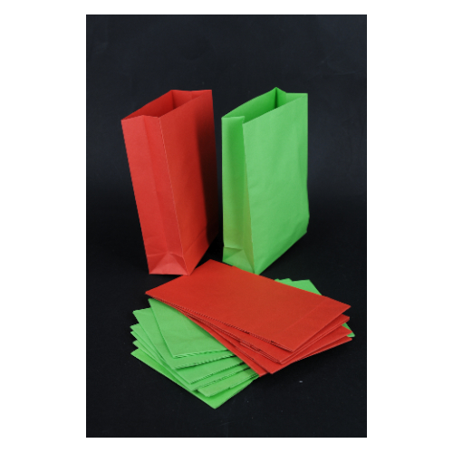 Shamrock Craft Paper Bags - Red and Green