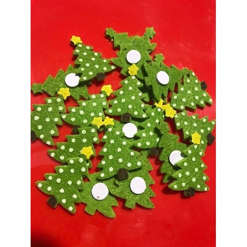 Shamrock Craft Adhesive Felt Shapes - Christmas Trees