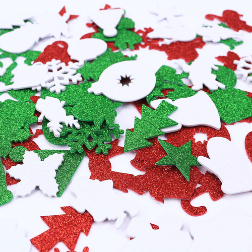 Speedy Adhesive Glitter Foam Shapes - Christmas Assorted